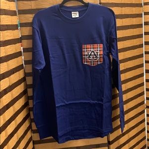 Auburn Tigers Unisex Long Sleeve Navy Pocket Tee-M